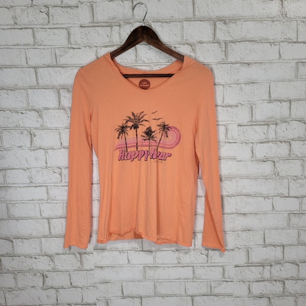 Life Is Good "Happy Hour" hooded long sleeve